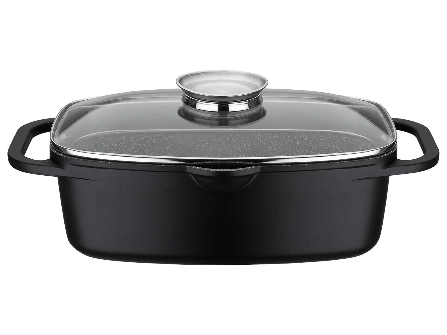 GSW Sauteuse universelle Gourmet Granit 33 x 21 cm avec pince  servir de 30 cm