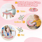 Kikidex Magnetic Drawing Board. Toddler Girl Toys for 1-3 Year Old. Doodle Board Pad Learning and Educational Toys for 1 2 3 Year Old Baby Kids Birthday Gift (Soft Pink)