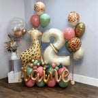 40 Inch Beige Number 1 Balloon for Fun to be One 1st Birthday Decorations | Large Cream White Helium Foil Number Balloons 0-9 Self Inflating for Boys Girls One Silly Goose Party Anniversary Supplies