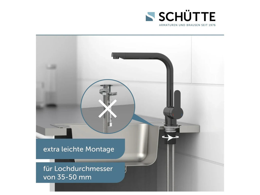 Schtte Mitigeur robinet de cuisine RIO, avec bec rtractable