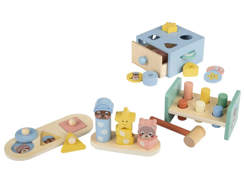 lupilu Bote de jeu et dapprentissage en bois