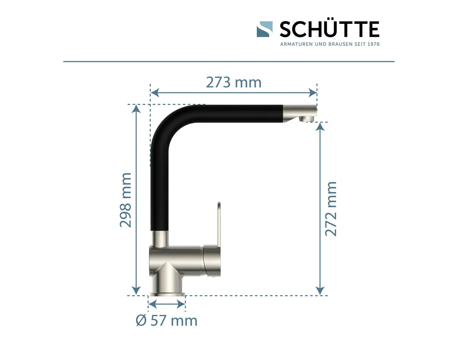 Schtte Mitigeur robinet de cuisine RIO, avec bec rtractable
