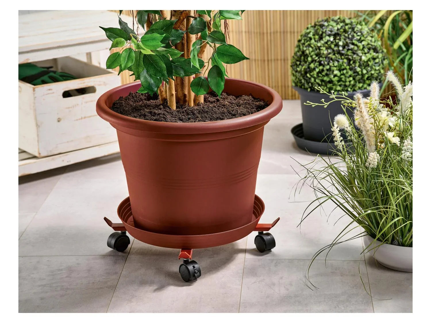 PARKSIDE Porte-plantes  roulettes extensible