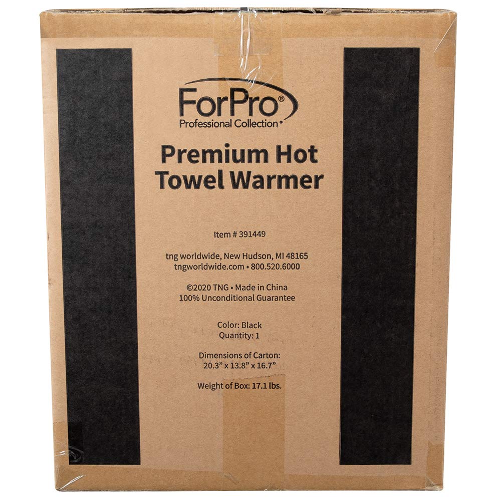 ForPro Professional Collection Premium Hot Towel Warmer, 23L Extra Large Capacity, Two Stainless Steel Racks, White