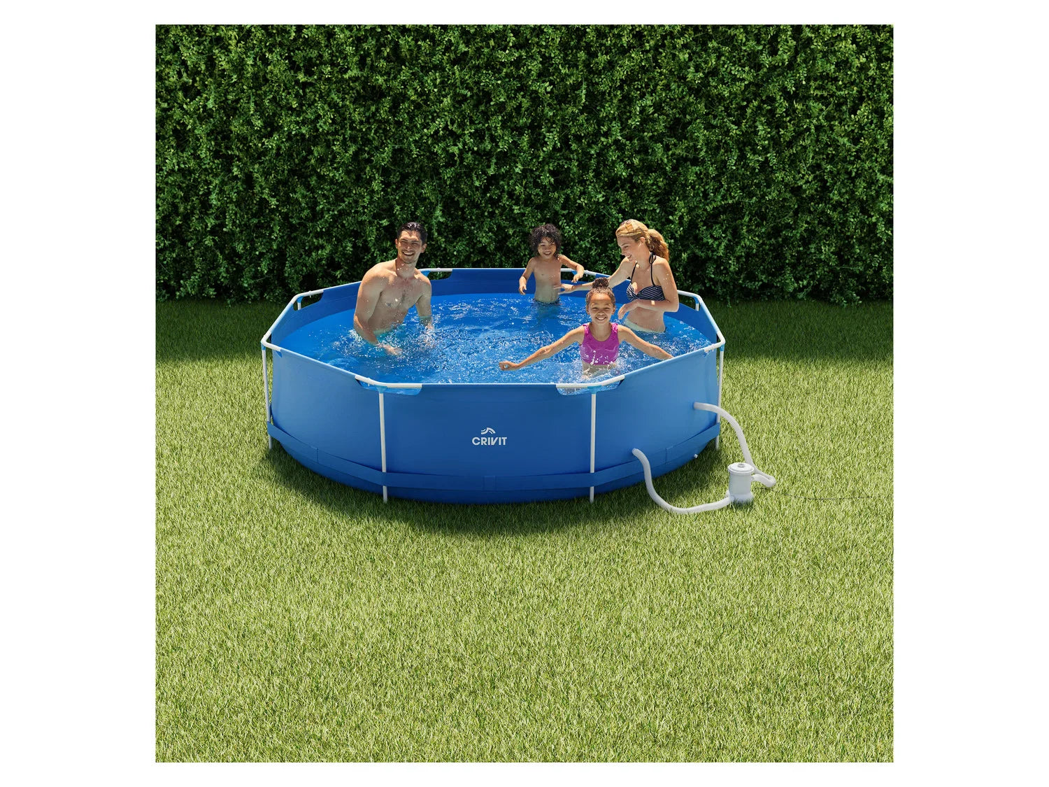 CRIVIT Kit de piscine Metal-Frame,  300 x H 76 cm