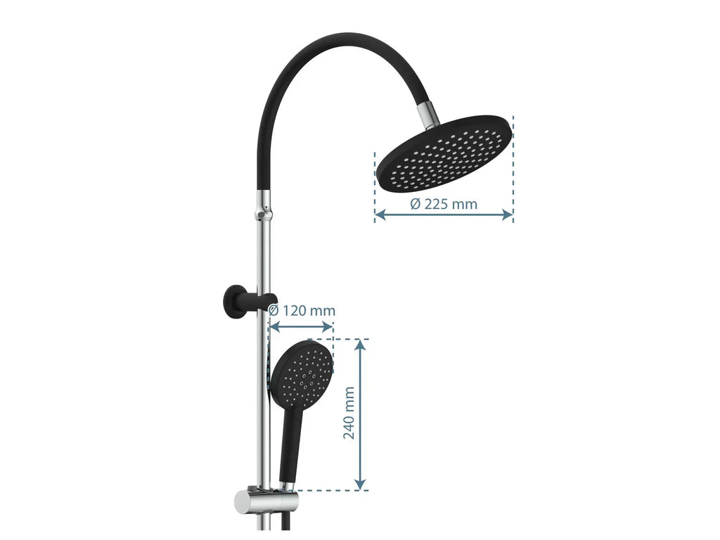 Schtte Colonne de douche MATAO RAIN, douche  pluie mobile et douchette