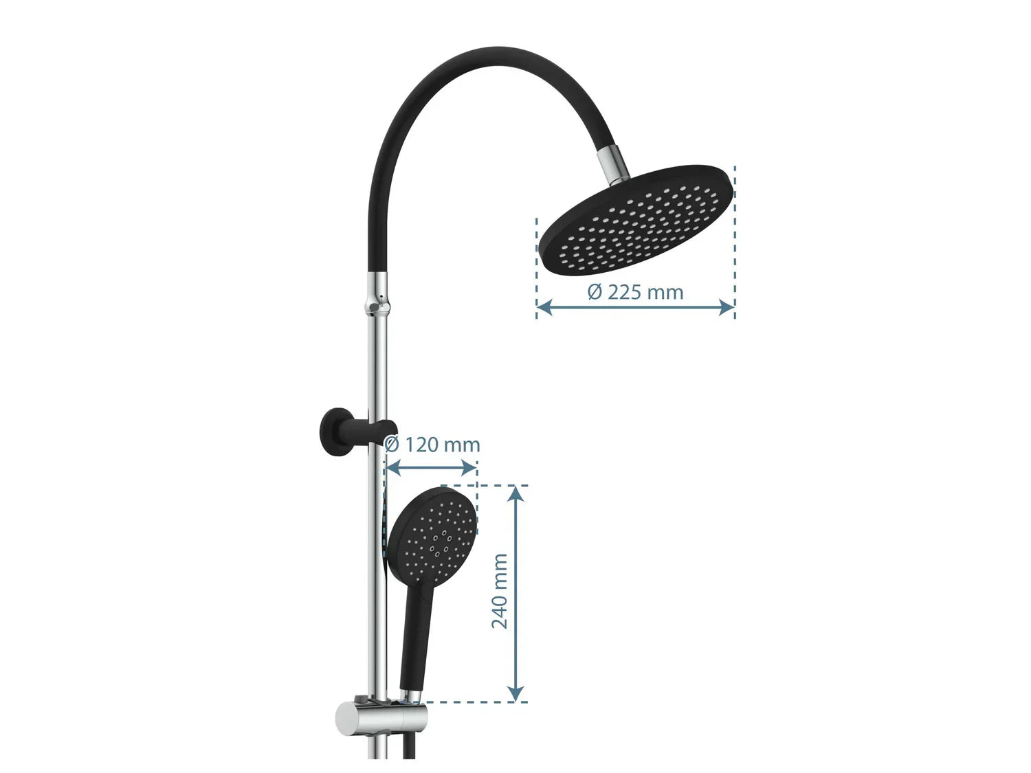 Schtte Colonne de douche MATAO RAIN, douche  pluie mobile et douchette
