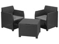 LIVARNO home Ensemble de meubles de balcon, anthracite/gris, 3 pices