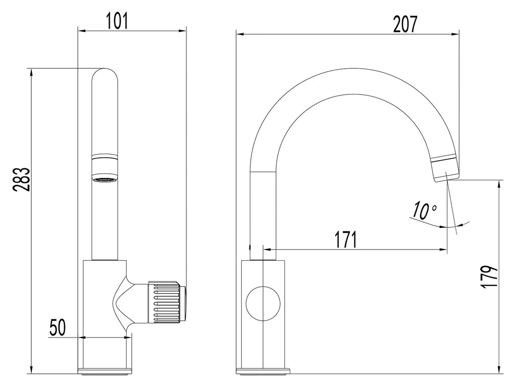 Duschwell Mitigeur de lavabo de salle de bain Basic, avec mousseur Neoperl