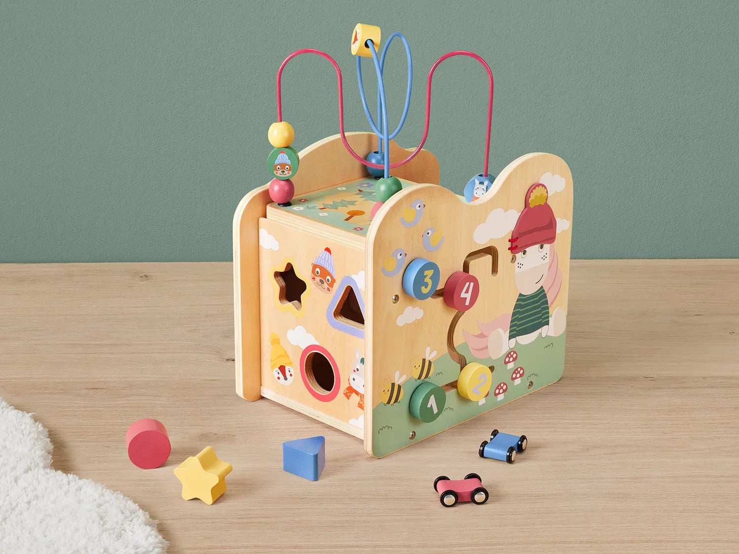 lupilu Chariot  pousser ou cube de motricit en bois