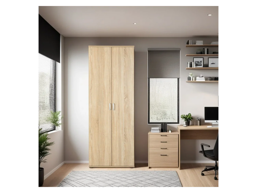 Inter Link Armoire  deux portes en bois, 70 x 189 x 34 cm