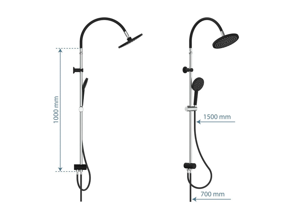 Schtte Colonne de douche MATAO RAIN, douche  pluie mobile et douchette