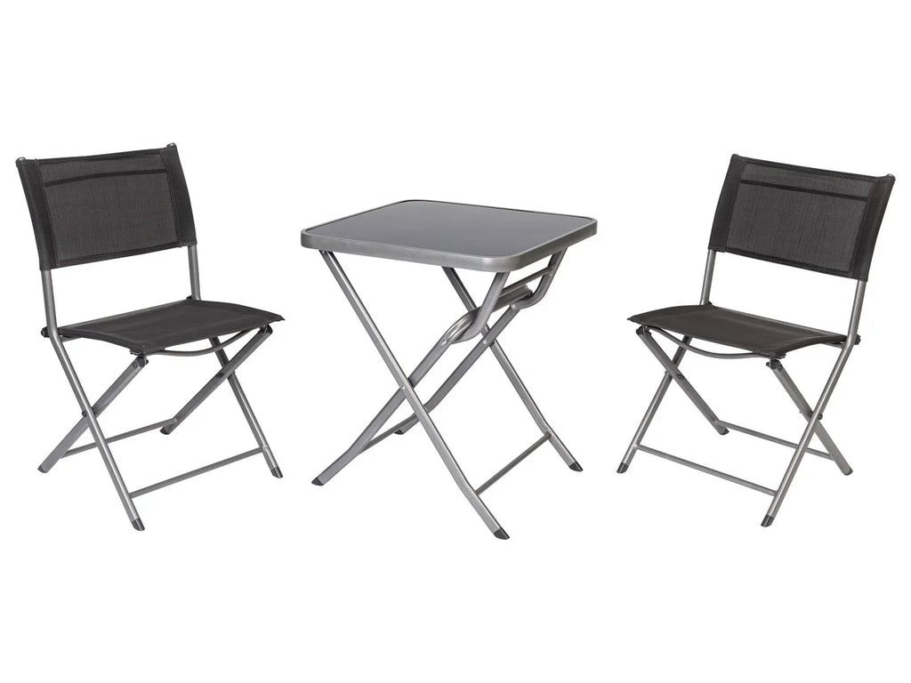 LIVARNO home Salon de balcon Houston, 3 pices, argent/gris