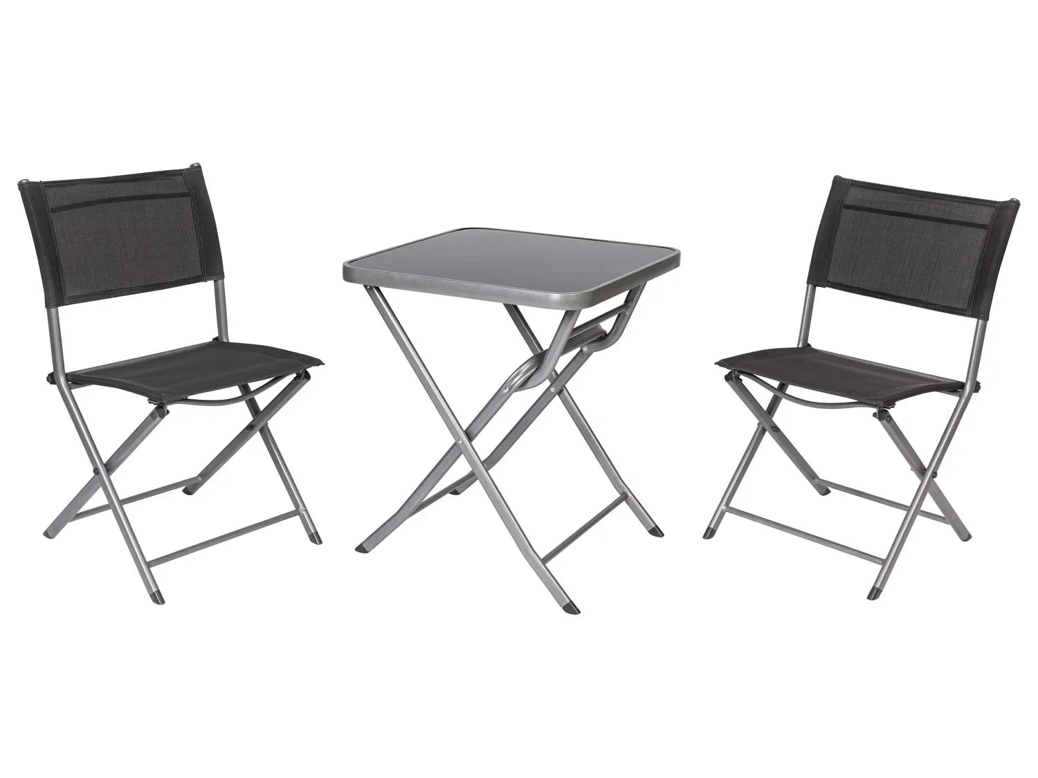 LIVARNO home Salon de balcon Houston, 3 pices, argent/gris