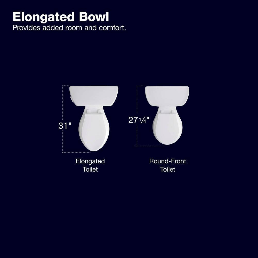 2025 KOHLER Highline Arc Extra Tall Elongated Toilet 1.28 GPF White with Seat