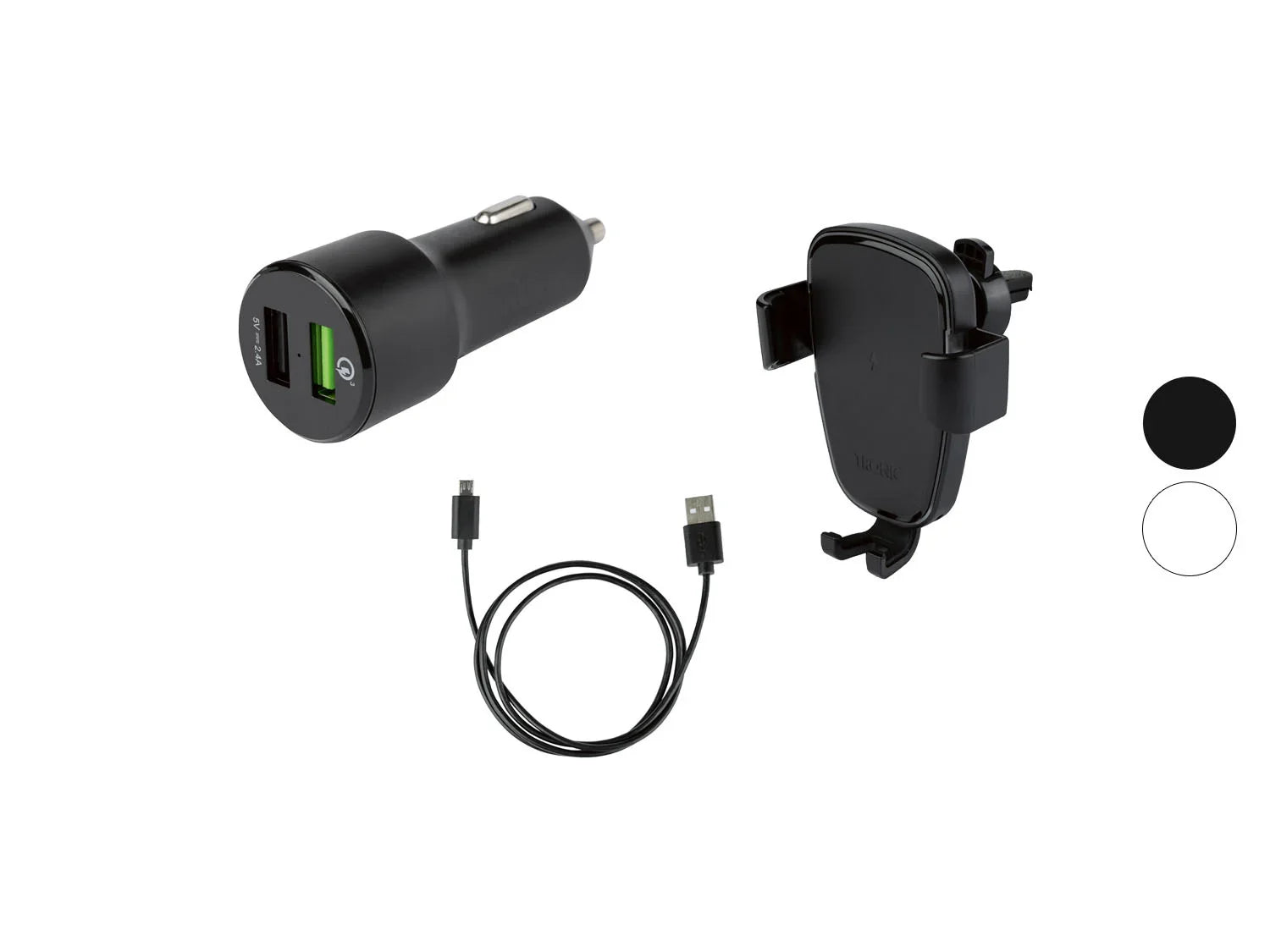 TRONIC Support Smartphone pour voiture avec chargeur Qi TKHQ 10 A1, 10 W