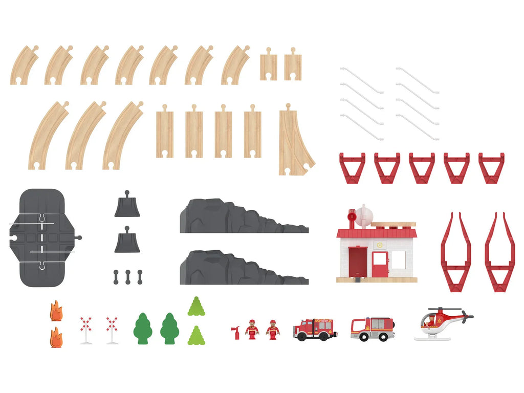 Playtive Set de chemin de fer en bois