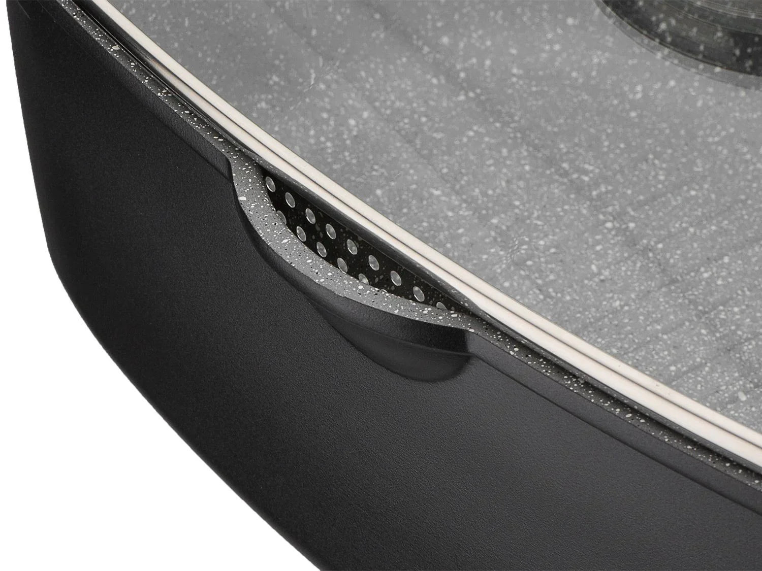 GSW Sauteuse universelle Gourmet Granit 33 x 21 cm avec pince  servir de 30 cm