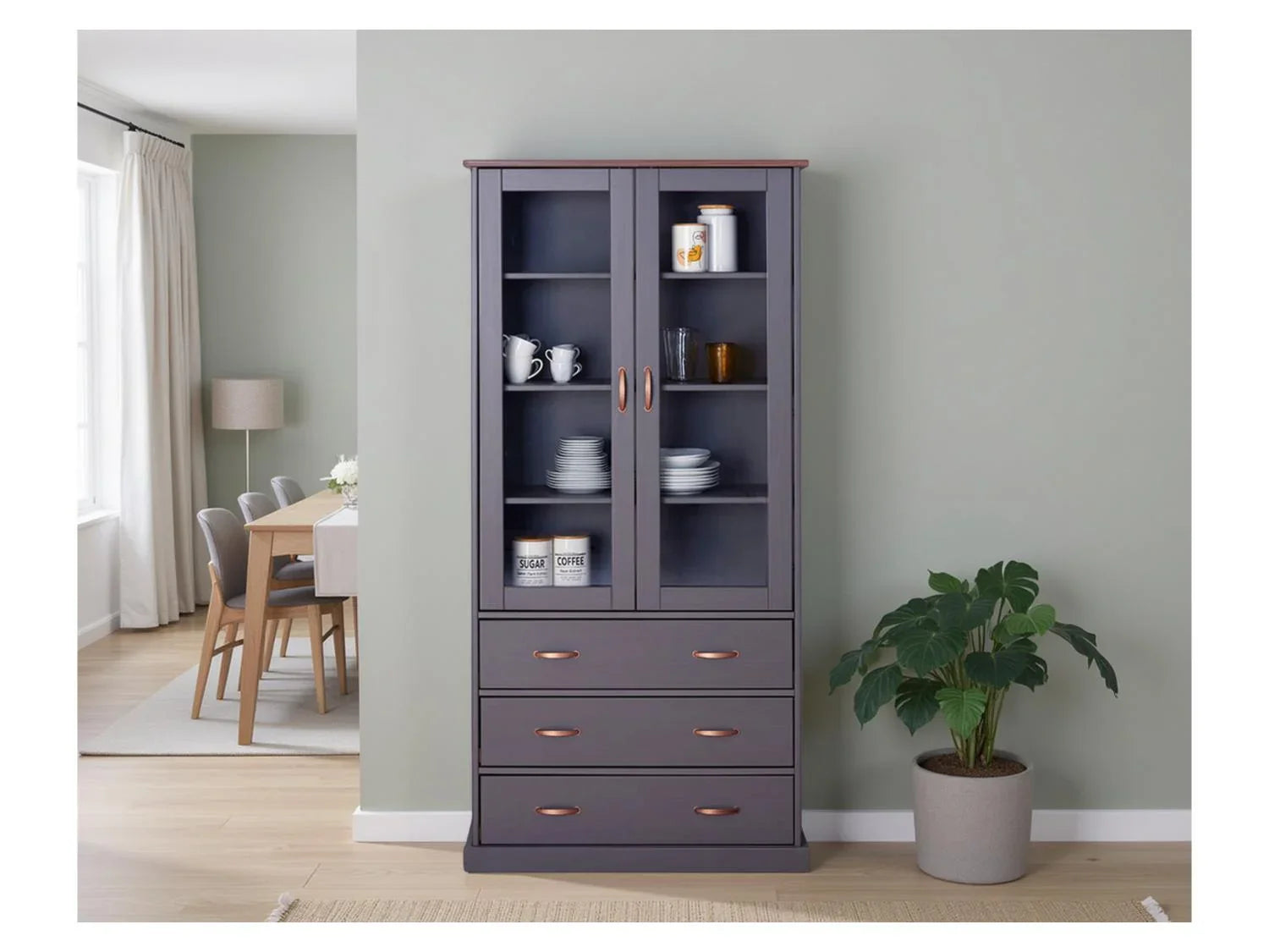 Inter Link Vitrine buffet Westerland , 90 x 38,40 x 190 cm
