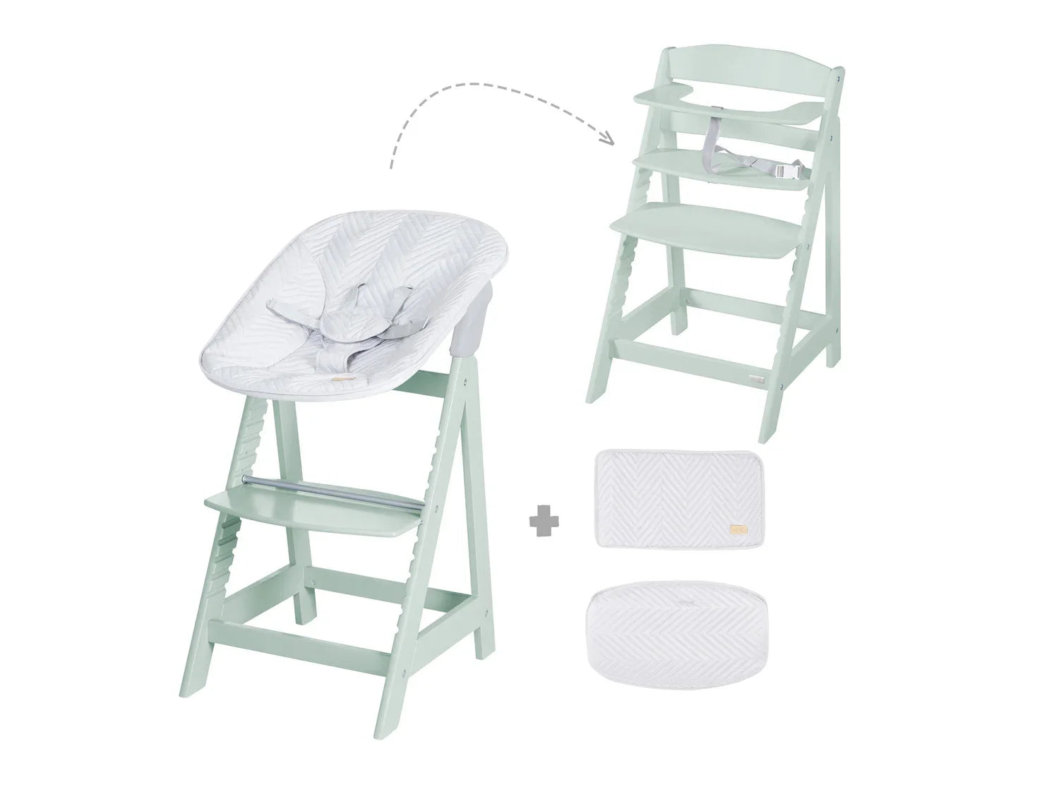 roba Chaise haute volutive Born Up Zick Zack 2 en 1