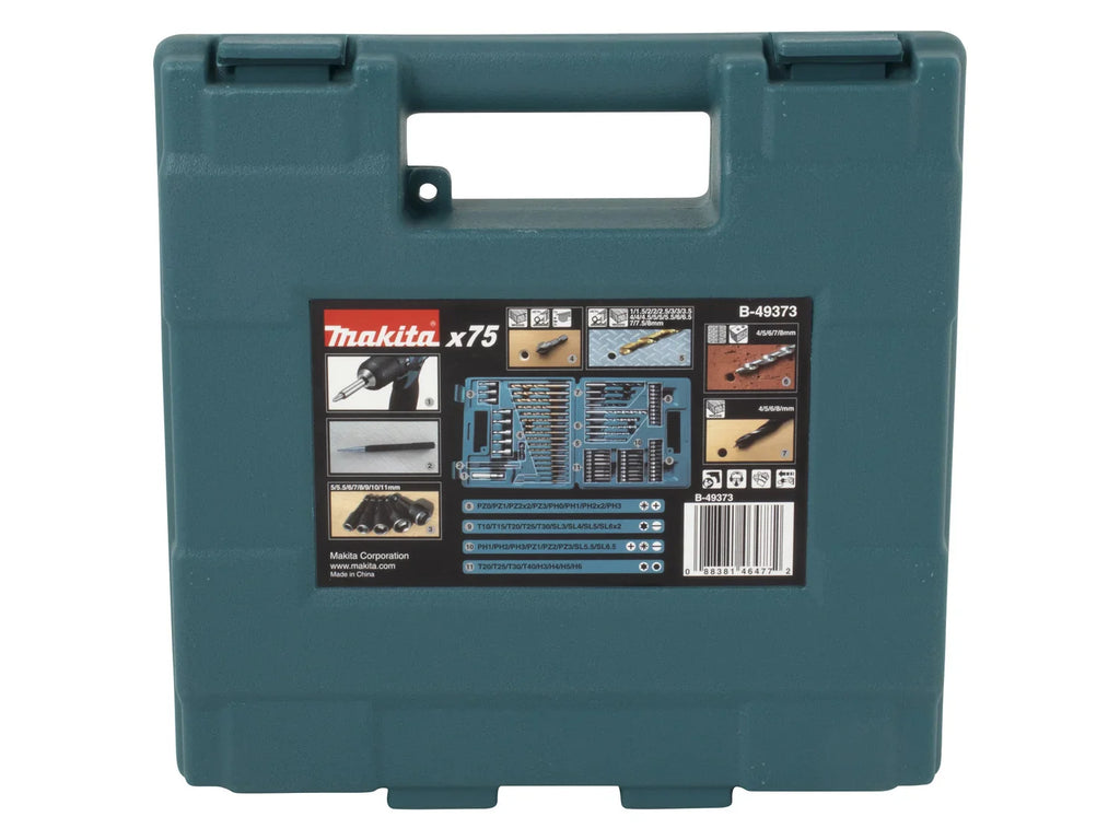 Makita Set d'embouts et de mches B-49373, 75 pices