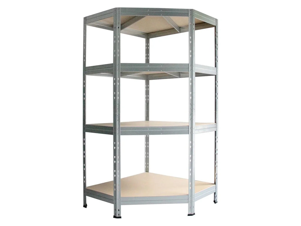 AR SHELVING Rayonnage d'angle Rivet, 4 tagres, 180 x 90 x 90 x 45 cm