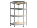 AR SHELVING Rayonnage d'angle Rivet, 4 tagres, 180 x 90 x 90 x 45 cm