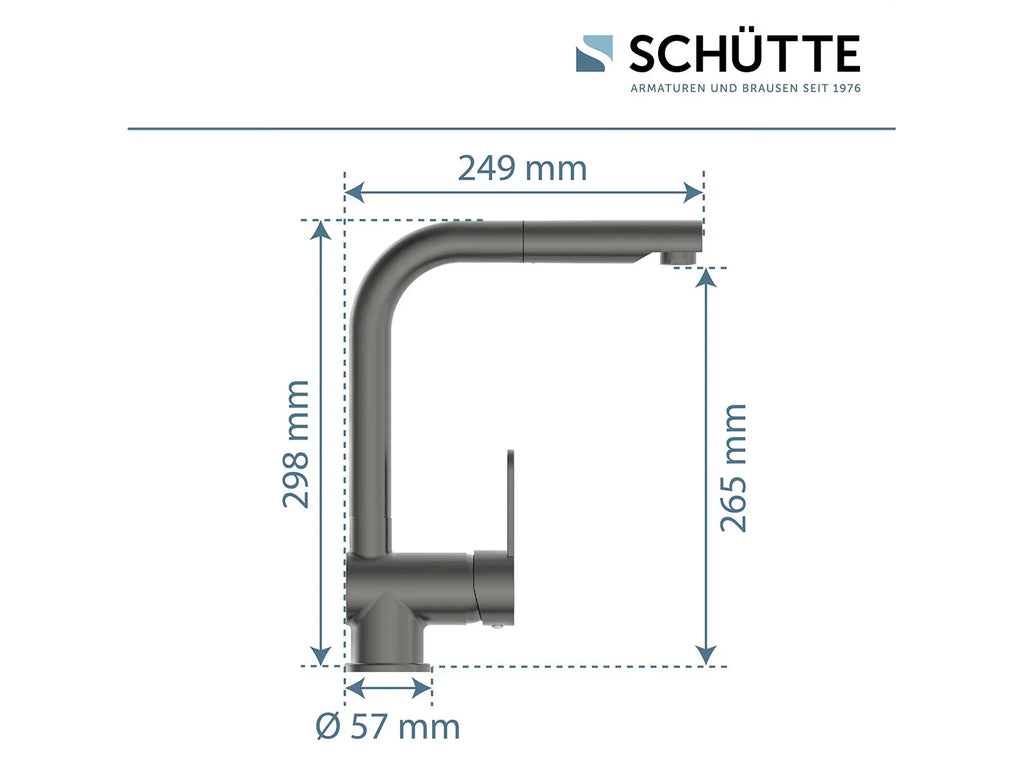 Schtte Mitigeur robinet de cuisine LONDON, avec bec extensible