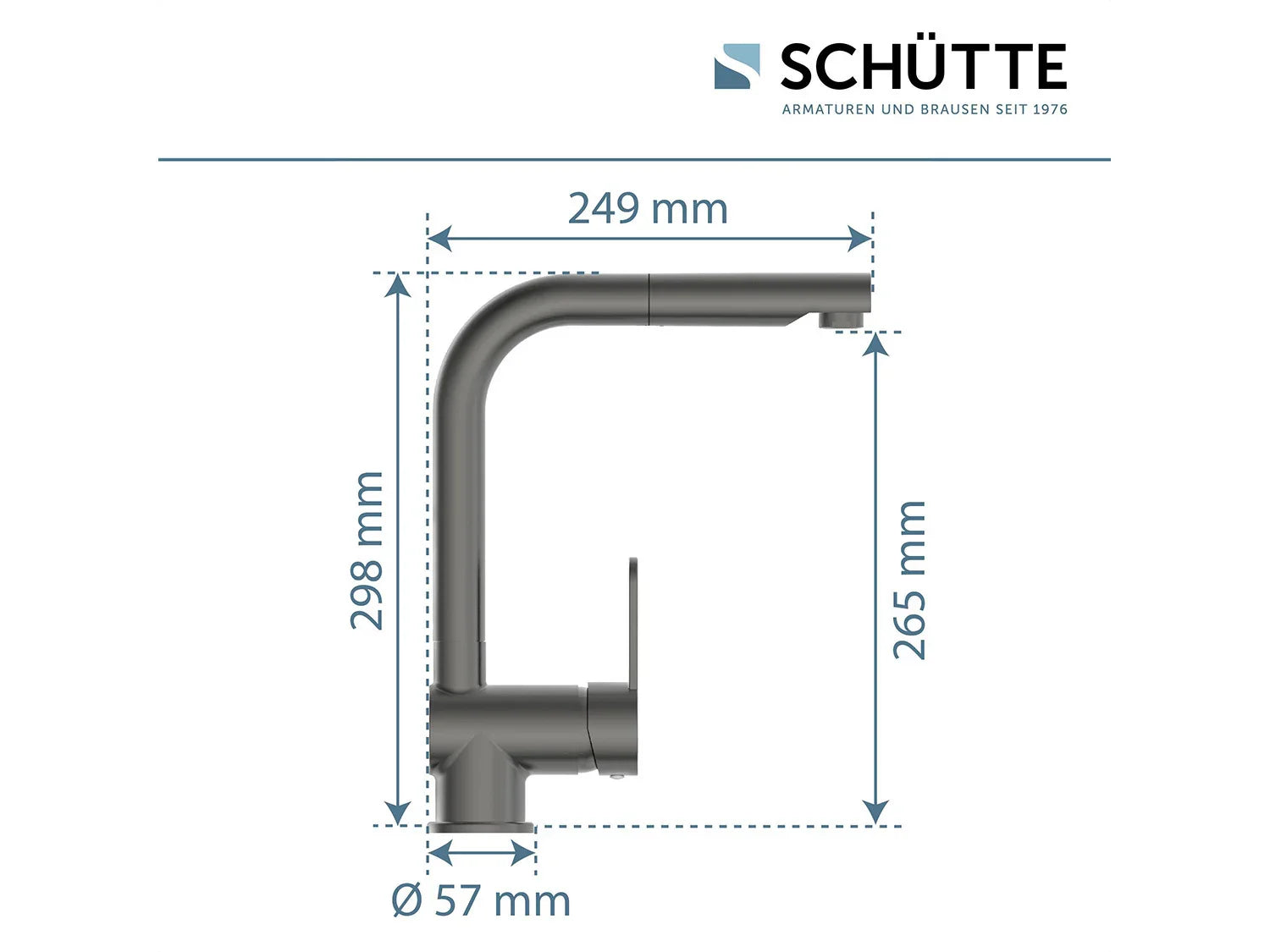Schtte Mitigeur robinet de cuisine LONDON, avec bec extensible