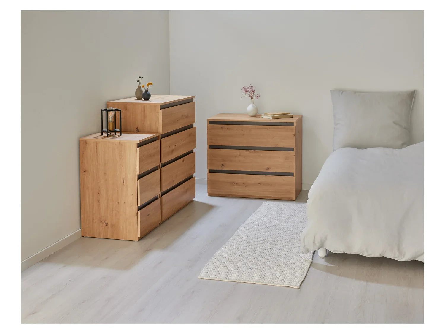 LIVARNO home Commode Genve, 43 x 75,5 x 48 cm, imitation chne