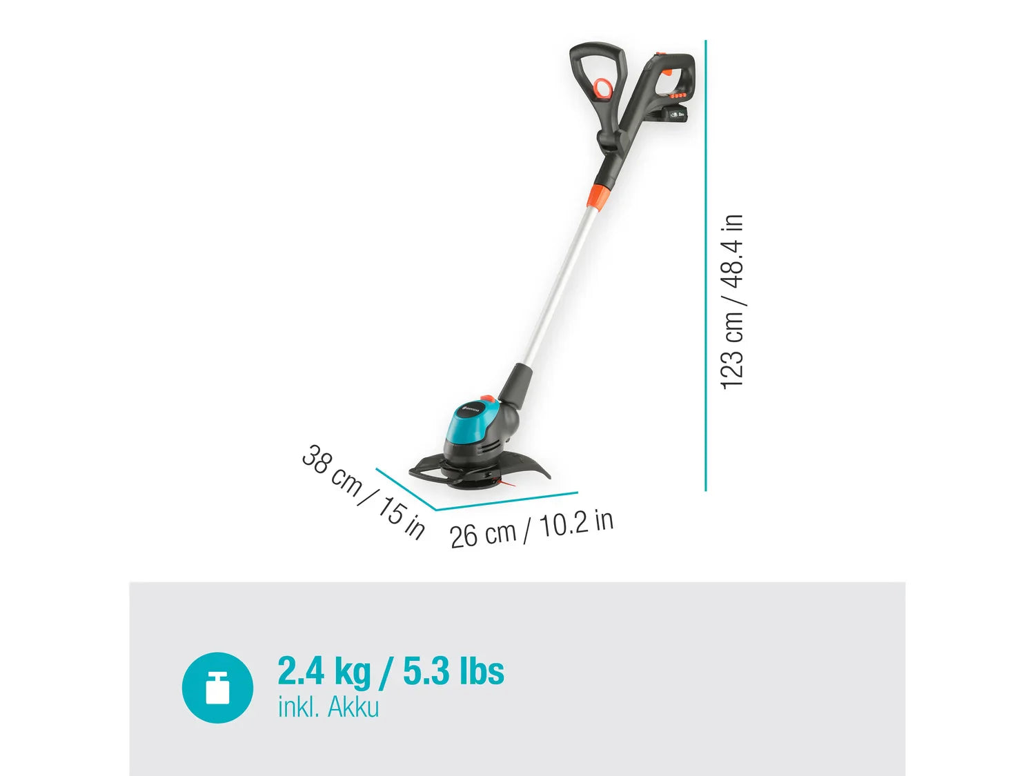 Gardena Coupe-bordures sans fil EasyCut 23/18V Power For All,  28 cm