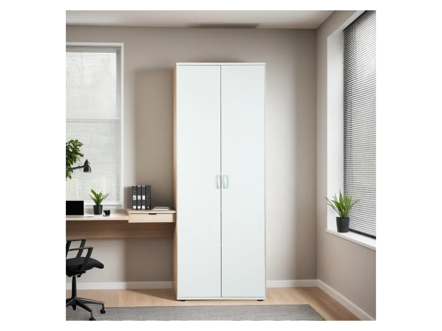 Inter Link Armoire  deux portes en bois, 70 x 189 x 34 cm