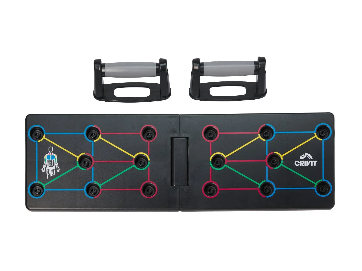 CRIVIT Planche  pompes ou set dhaltres courts ou kettlebell