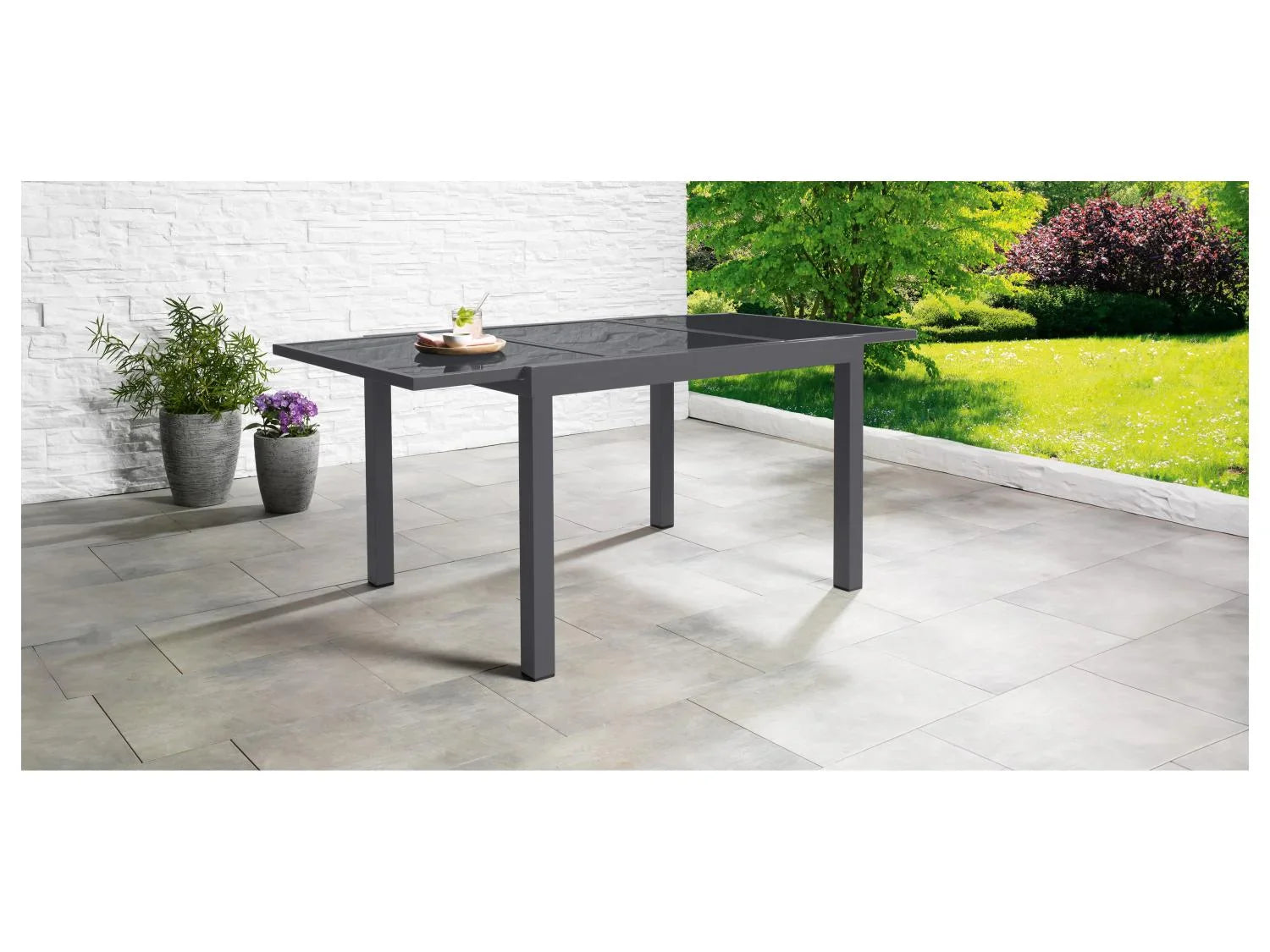 LIVARNO Table de jardin extensible Houston, gris
