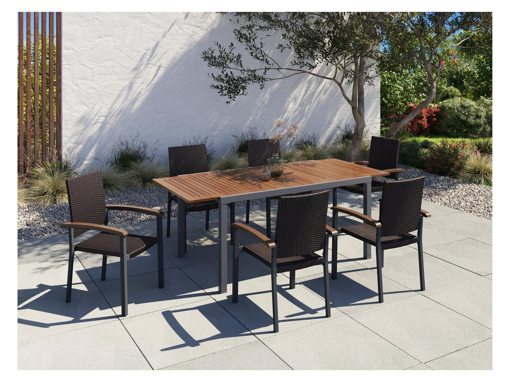 LIVARNO Table de jardin + Lot de 6 fauteuils Valencia
