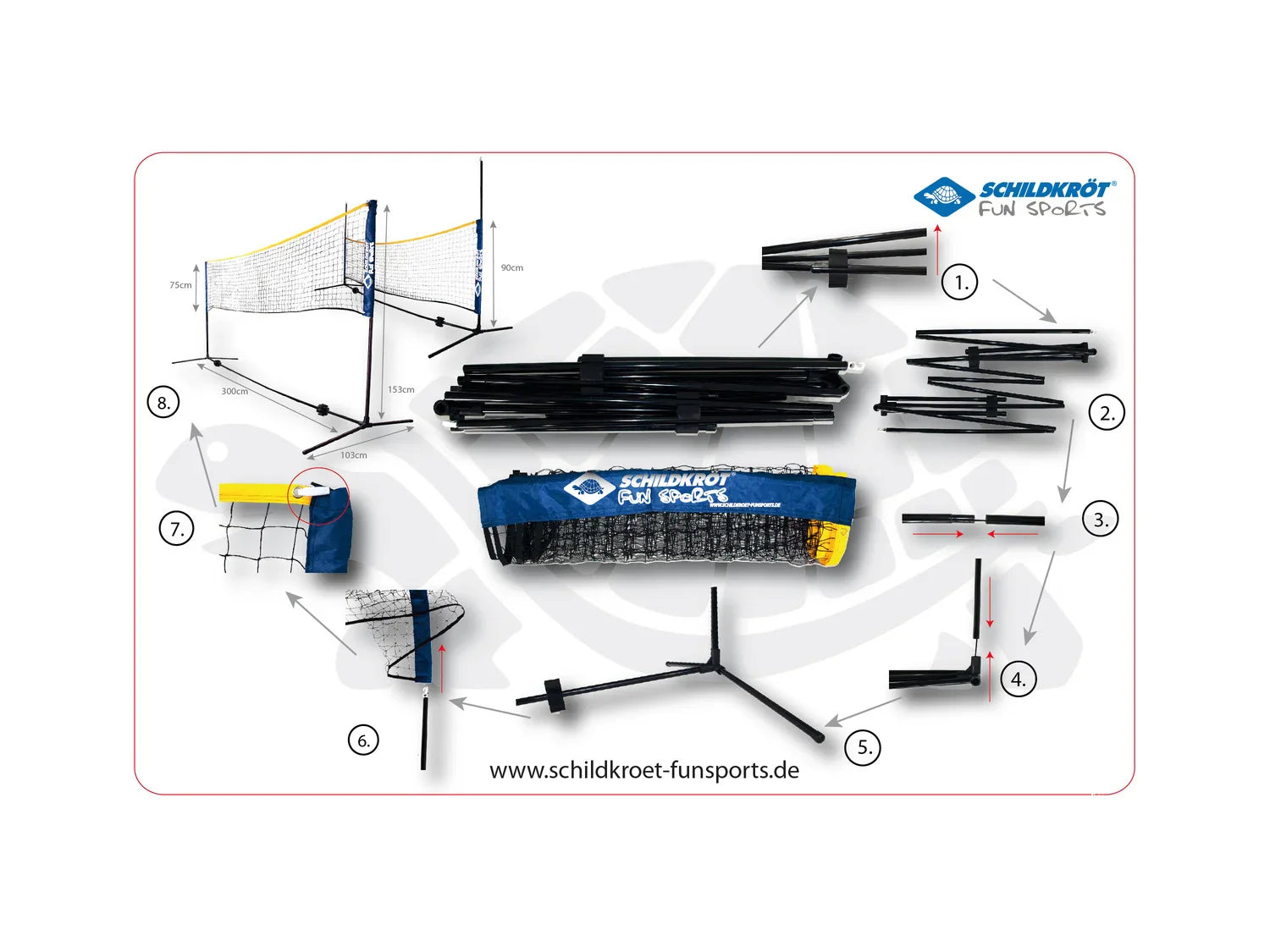 Schildkrt-Funsports Set de filet combin