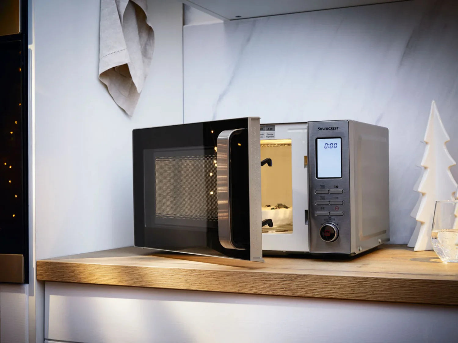 SILVERCREST KITCHEN TOOLS Four  micro-ondes numrique SMW 800 F2 silver, 1200 W