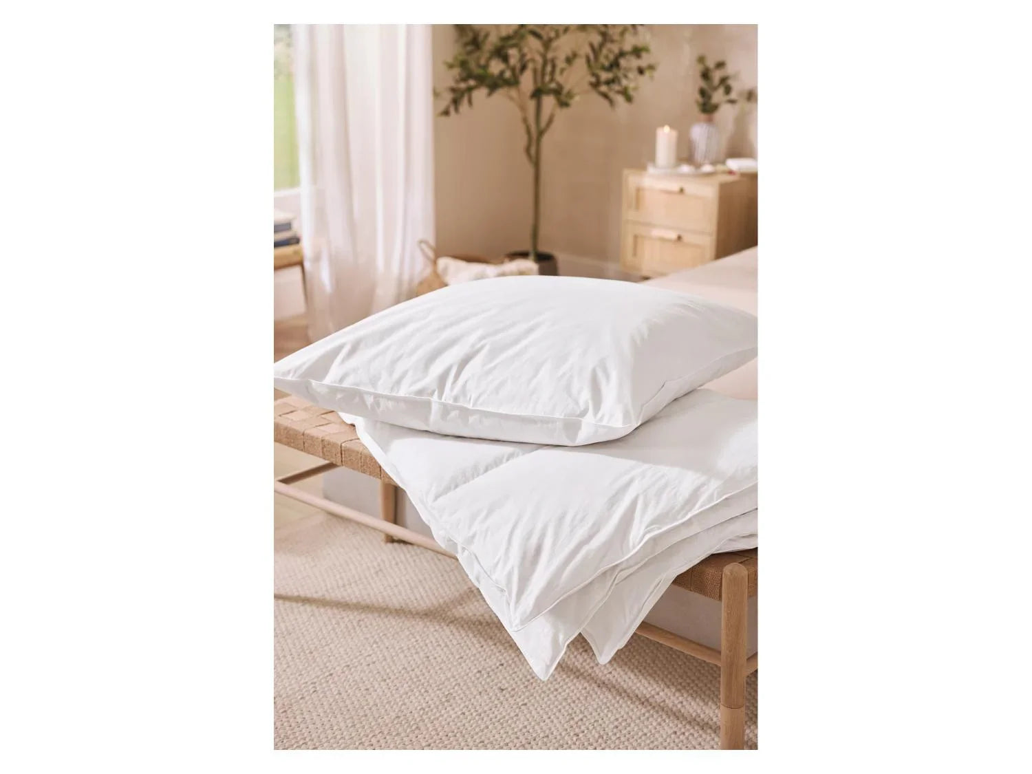 LIVARNO Oreiller avec rembourrage en plumes et duvet