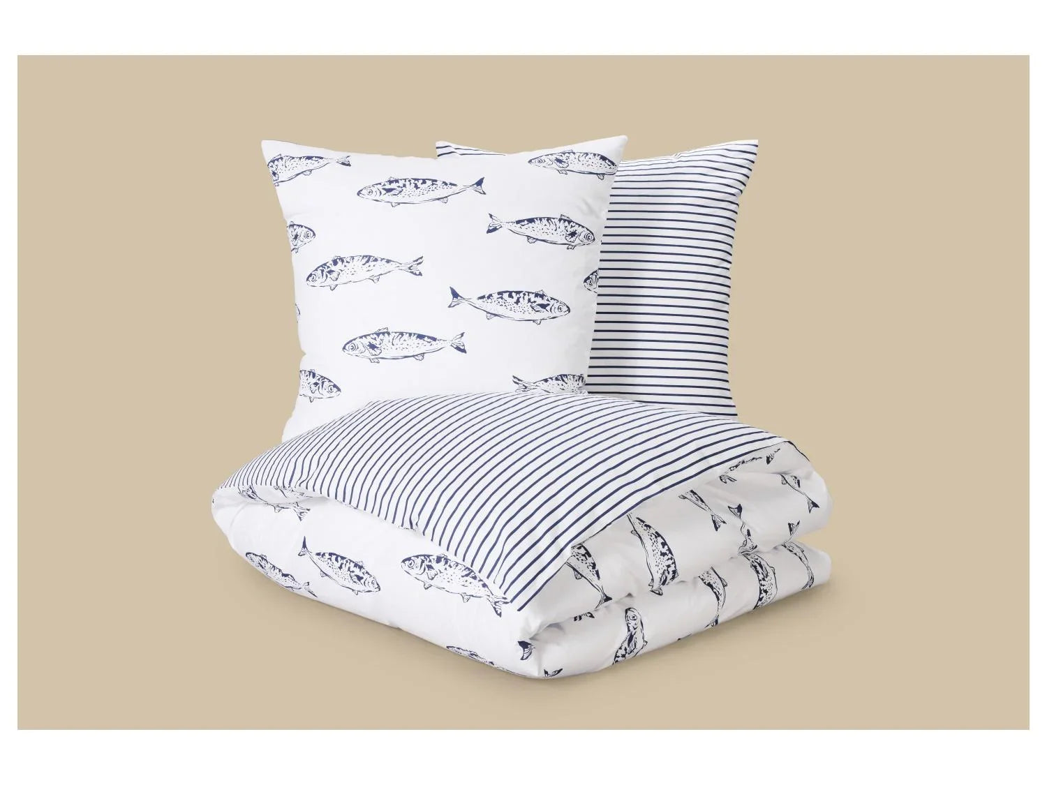 LIVARNO Parure de lit rversible en coton renforc, 260 x 240 cm