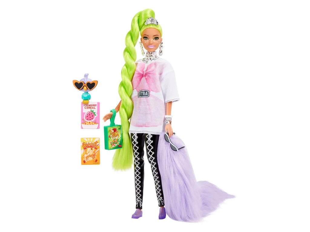 Barbie Poupe Extra avec des cheveux vert fluo