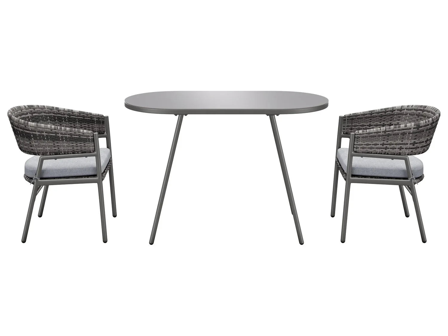 LIVARNO home Salon de balcon en acier, 3 pices