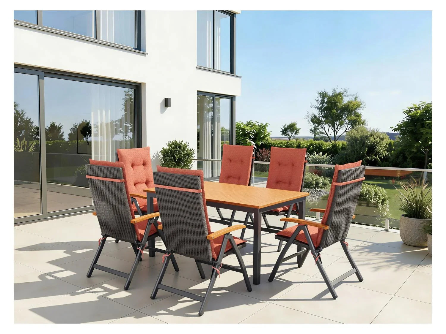 LIVARNO Lot de 2 fauteuils pliants tresss Valencia
