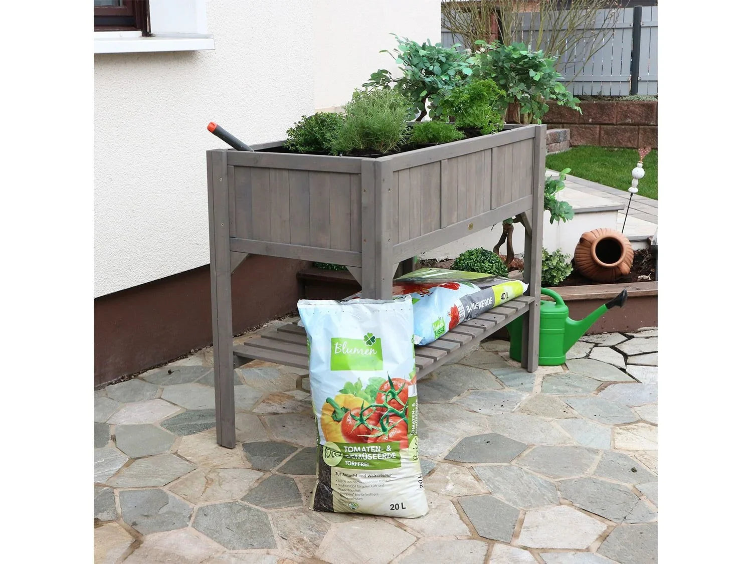 HABAU Potager en bois sur pieds