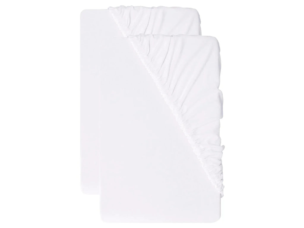 LIVARNO Lot de 2 draps-housses en jersey, 140-160 x 200 cm