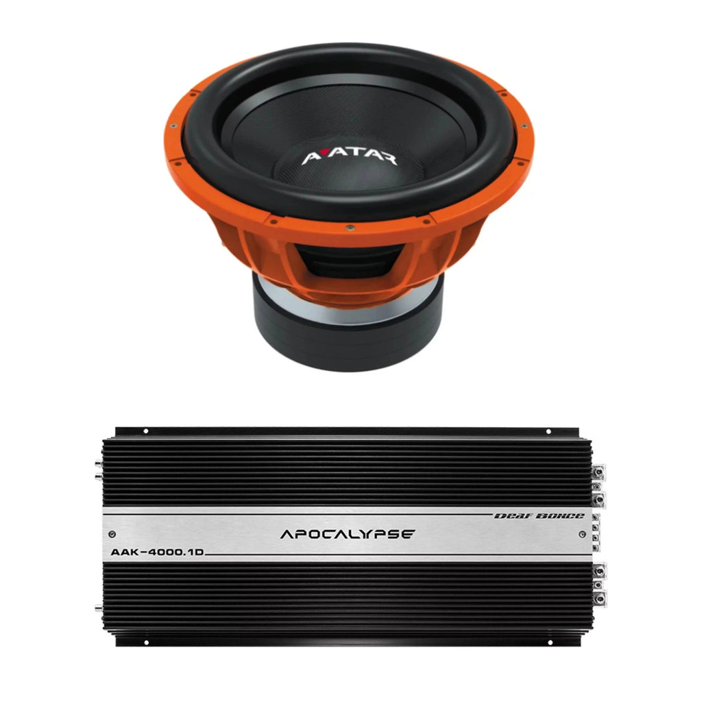 Car Audio 15 2Ohm Subwoofer STU-1546-D2&Monoblock Amp Package New