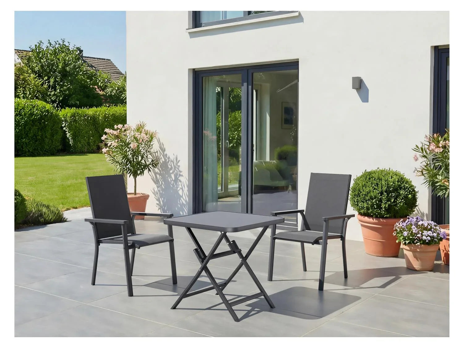 LIVARNO Fauteuil en aluminium anthracite Houston