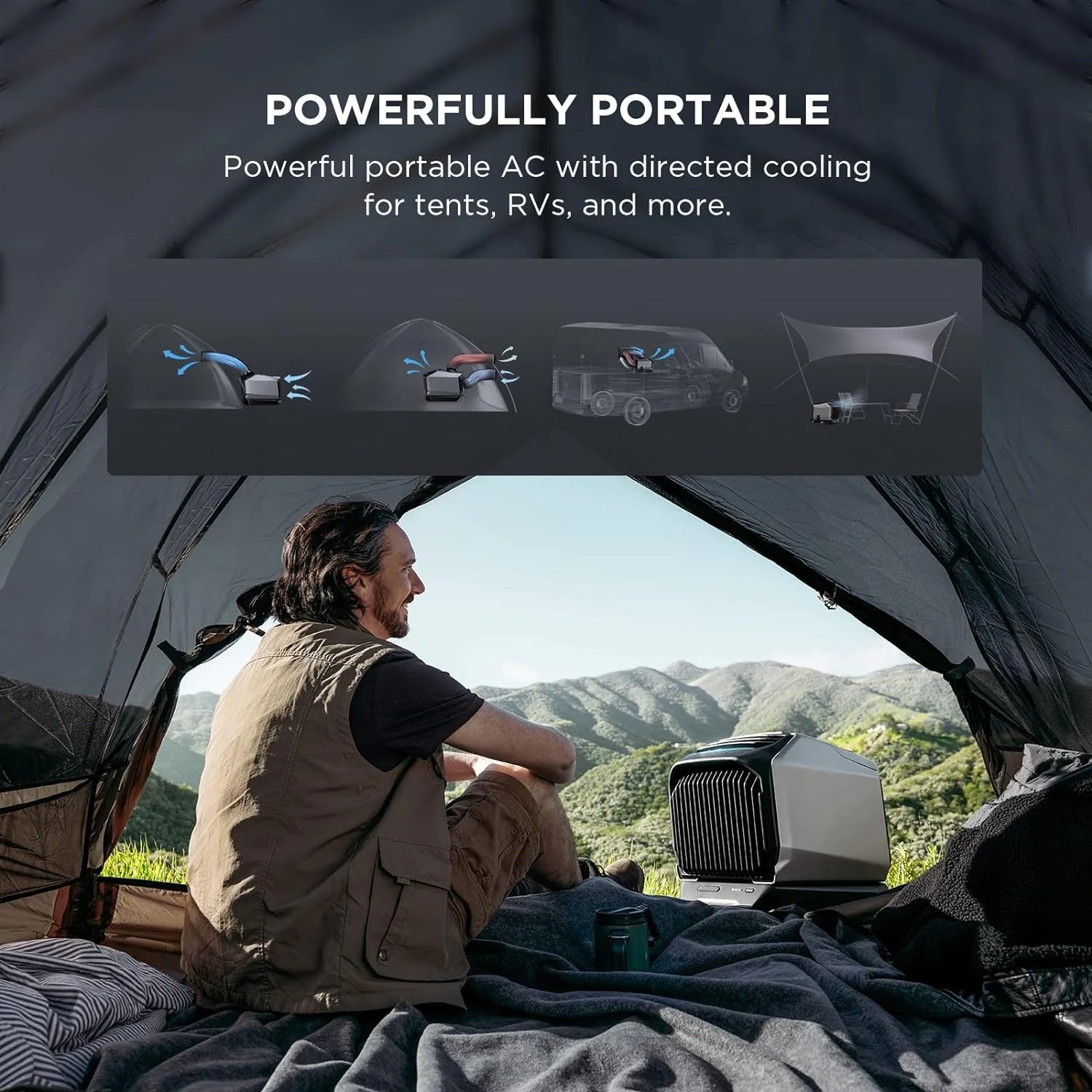 ECOFLOW WAVE 2 1800W Portable Outdoor AC With Heater, 6K BTU (SAK84173)