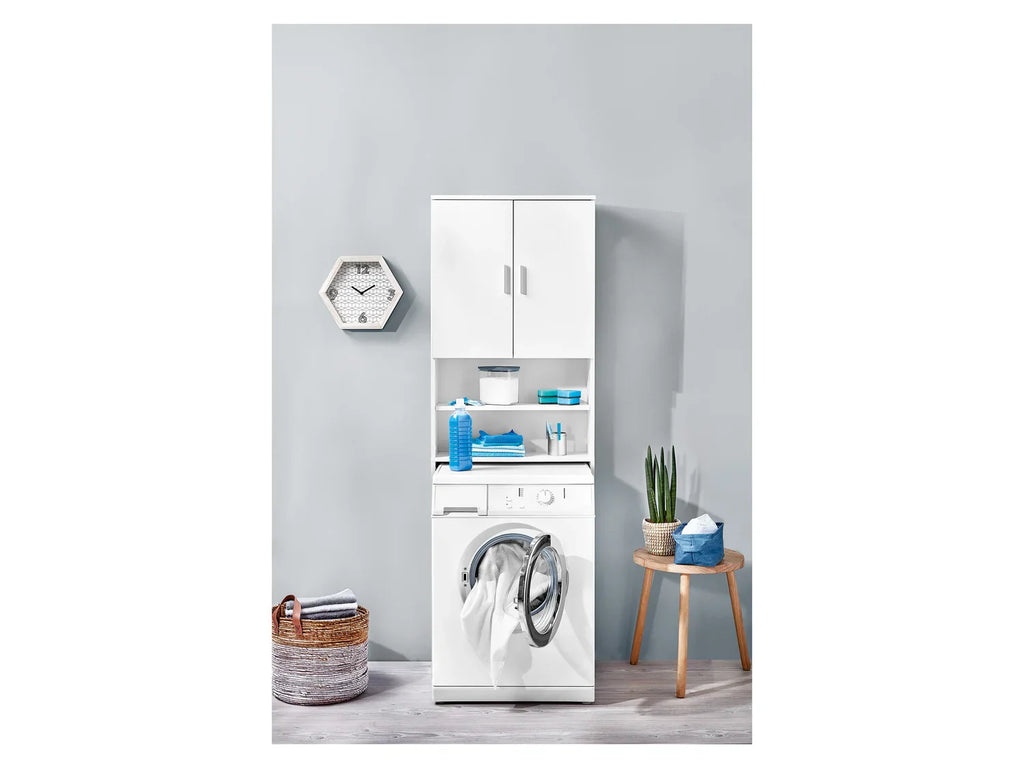 LIVARNO home Meuble pour machine  laver Liverpool, 64,5 x 190 x 25 cm, blanc