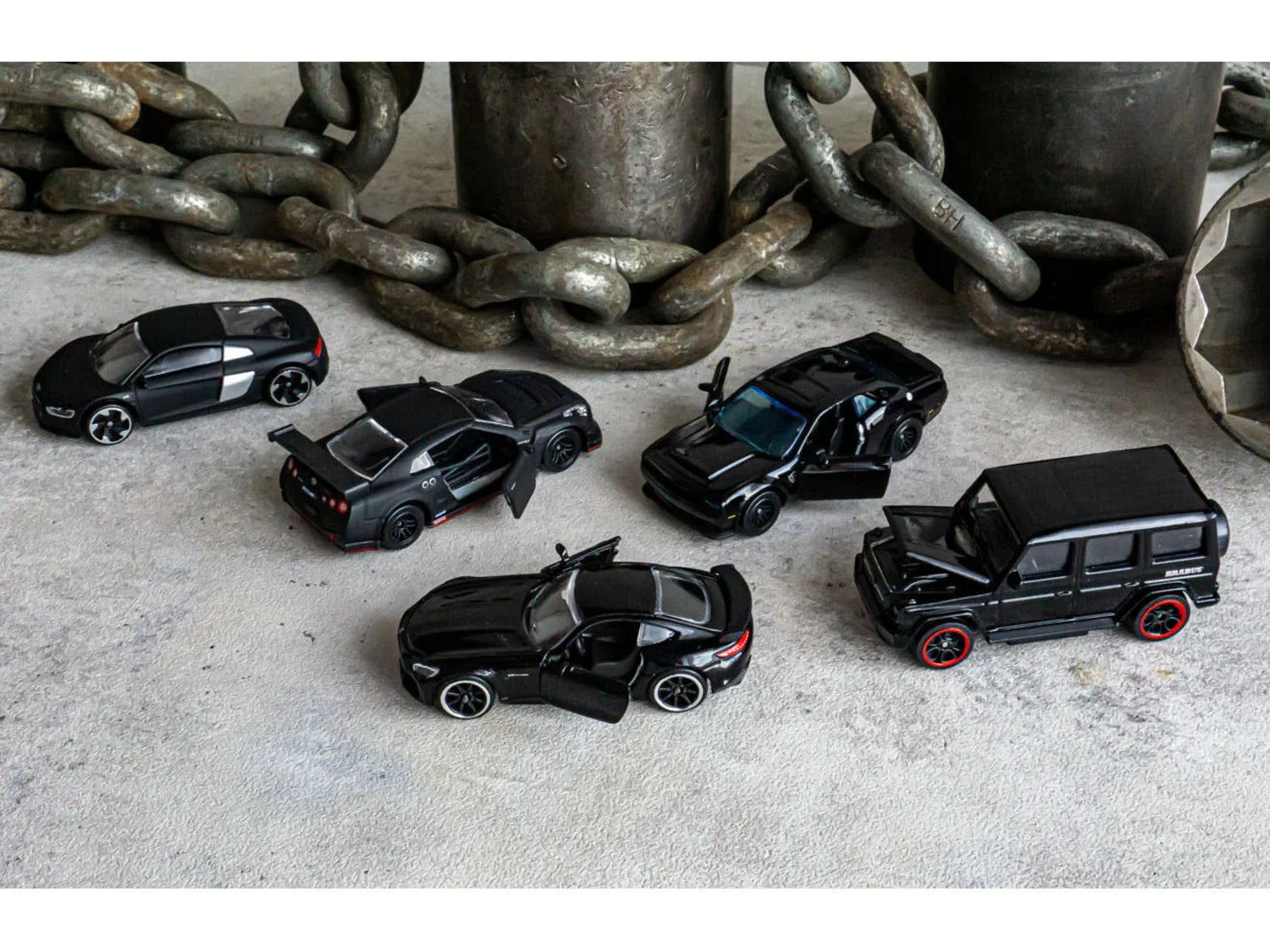 Majorette DICKIE Set de 5 figurines de voitures Black Edition
