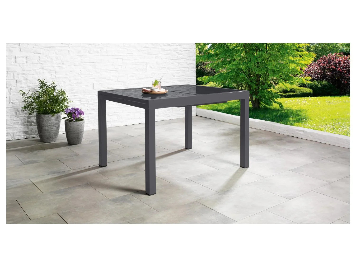 LIVARNO Table de jardin extensible Houston, gris